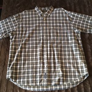 Abercrombie short sleeve plaid button down shirt